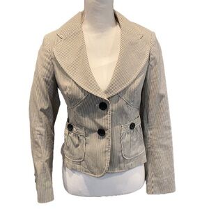 Banana Republic denim pinstripe blazer Sz 6P